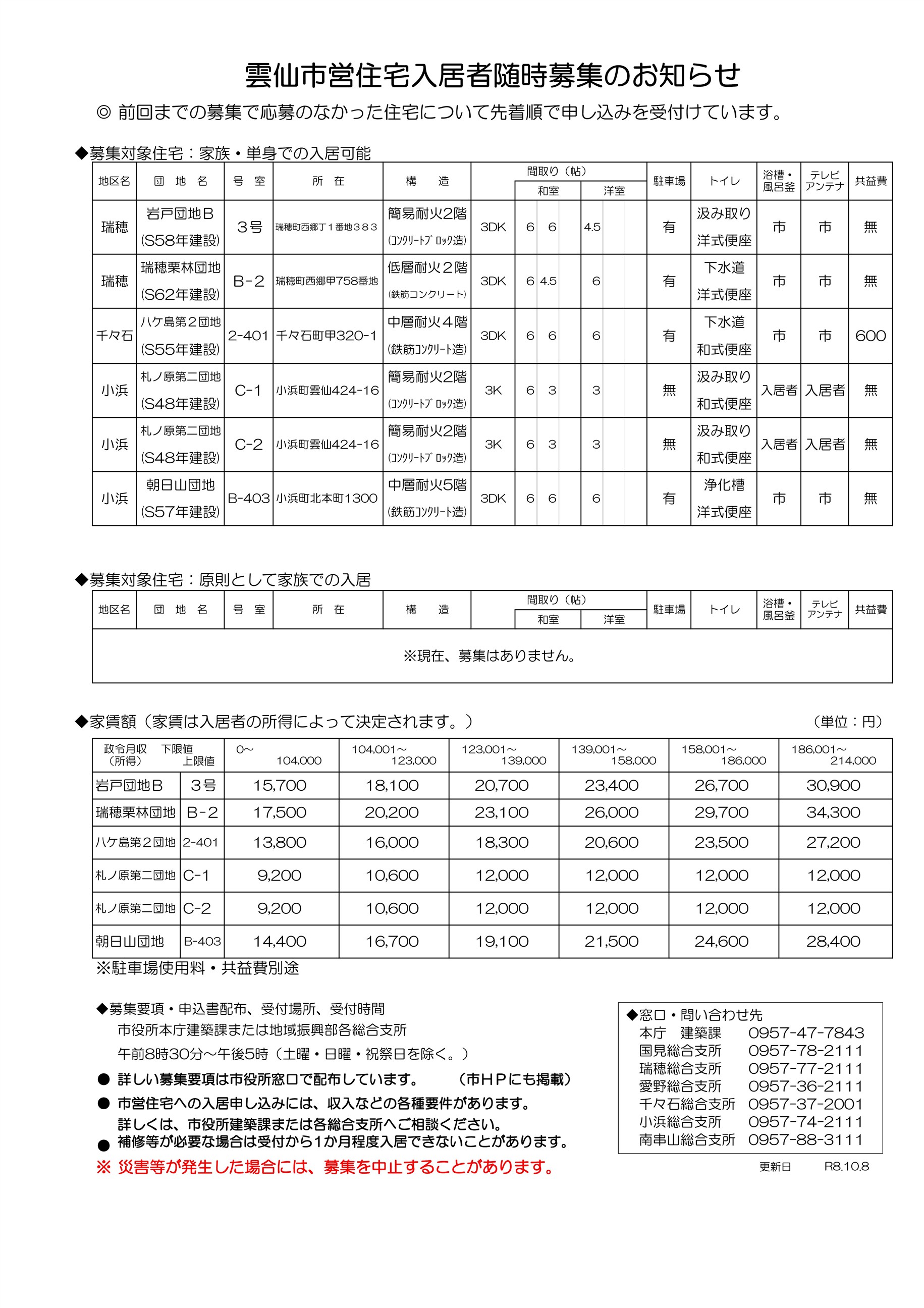 R8.10.8更新随時募集