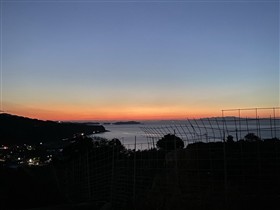 夕陽　横