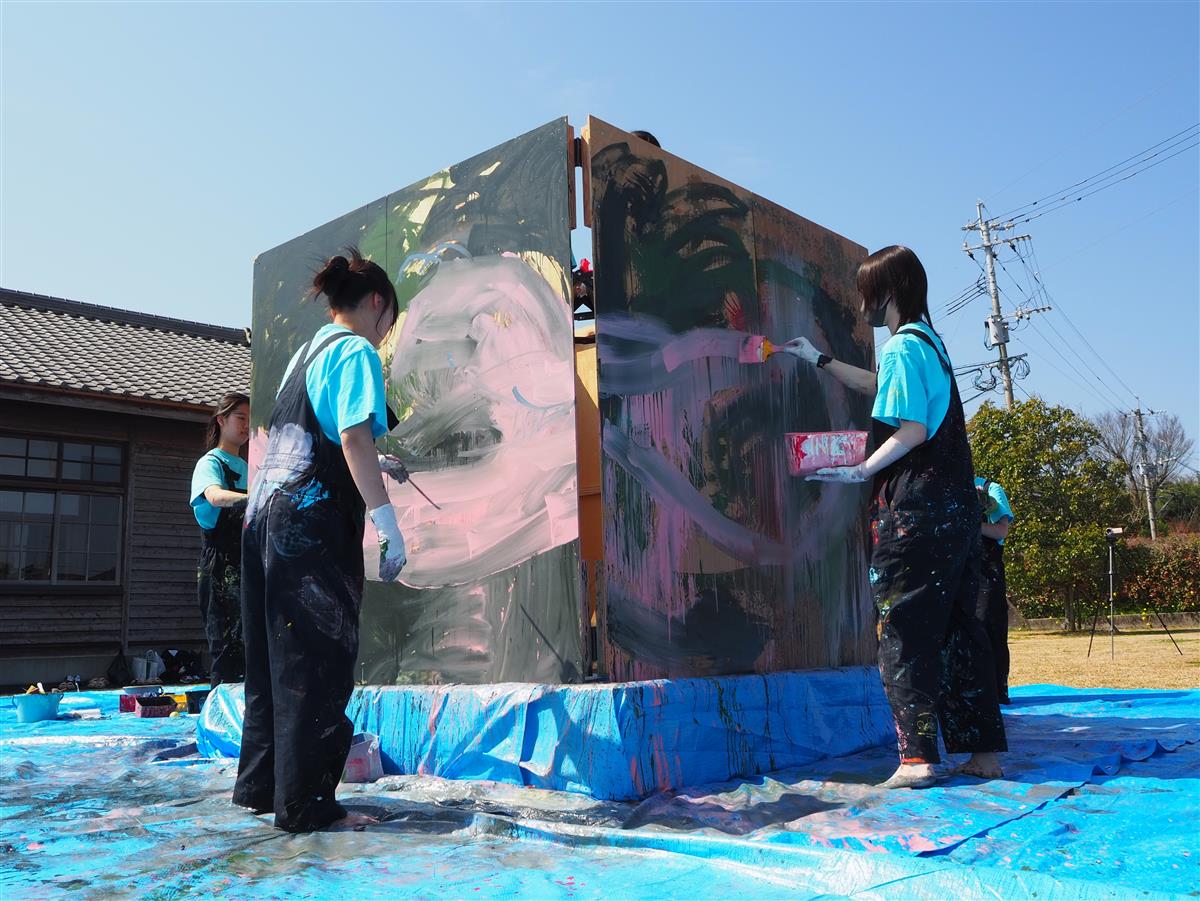 神代×高校生ライブペインティング！