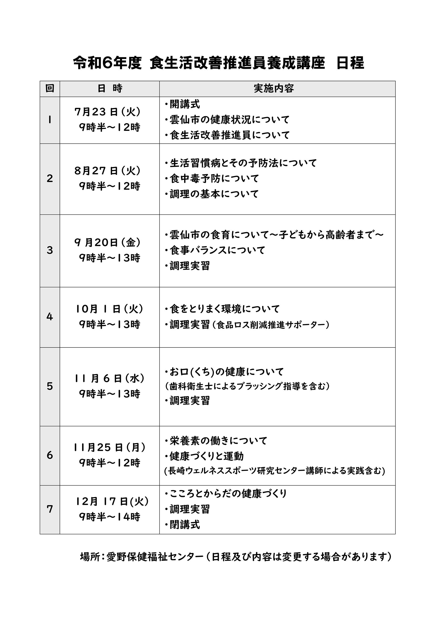日程