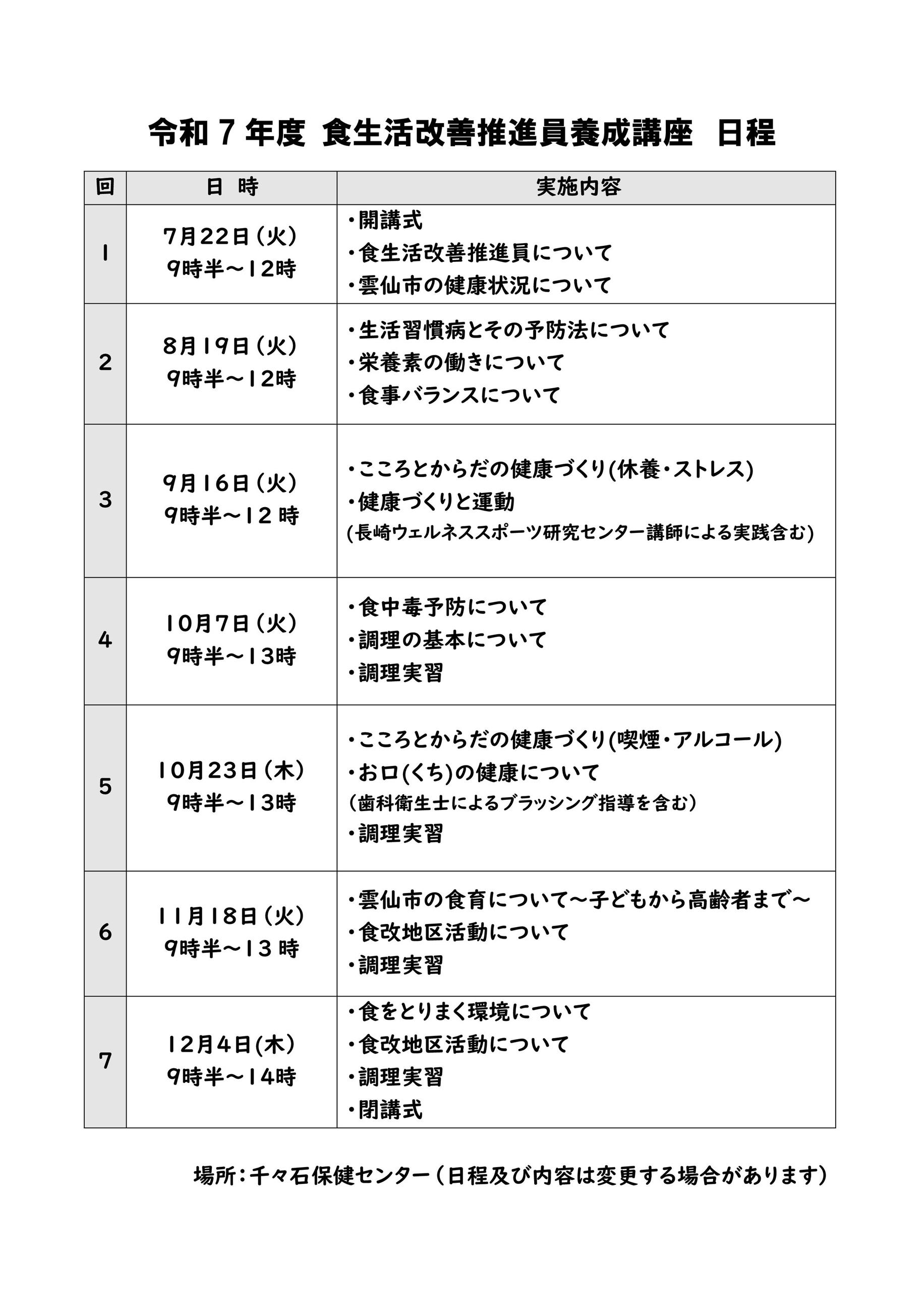 日程