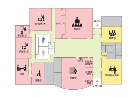 瑞穂総合支所配置図