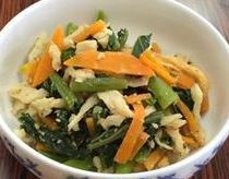 小松菜と油揚げの和え物