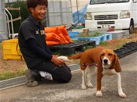 山口条紀さんと愛犬