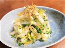 白菜と水菜のカリカリじゃこサラダ