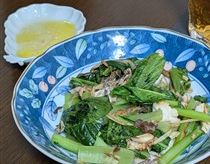 小松菜とアジのほっとサラダ